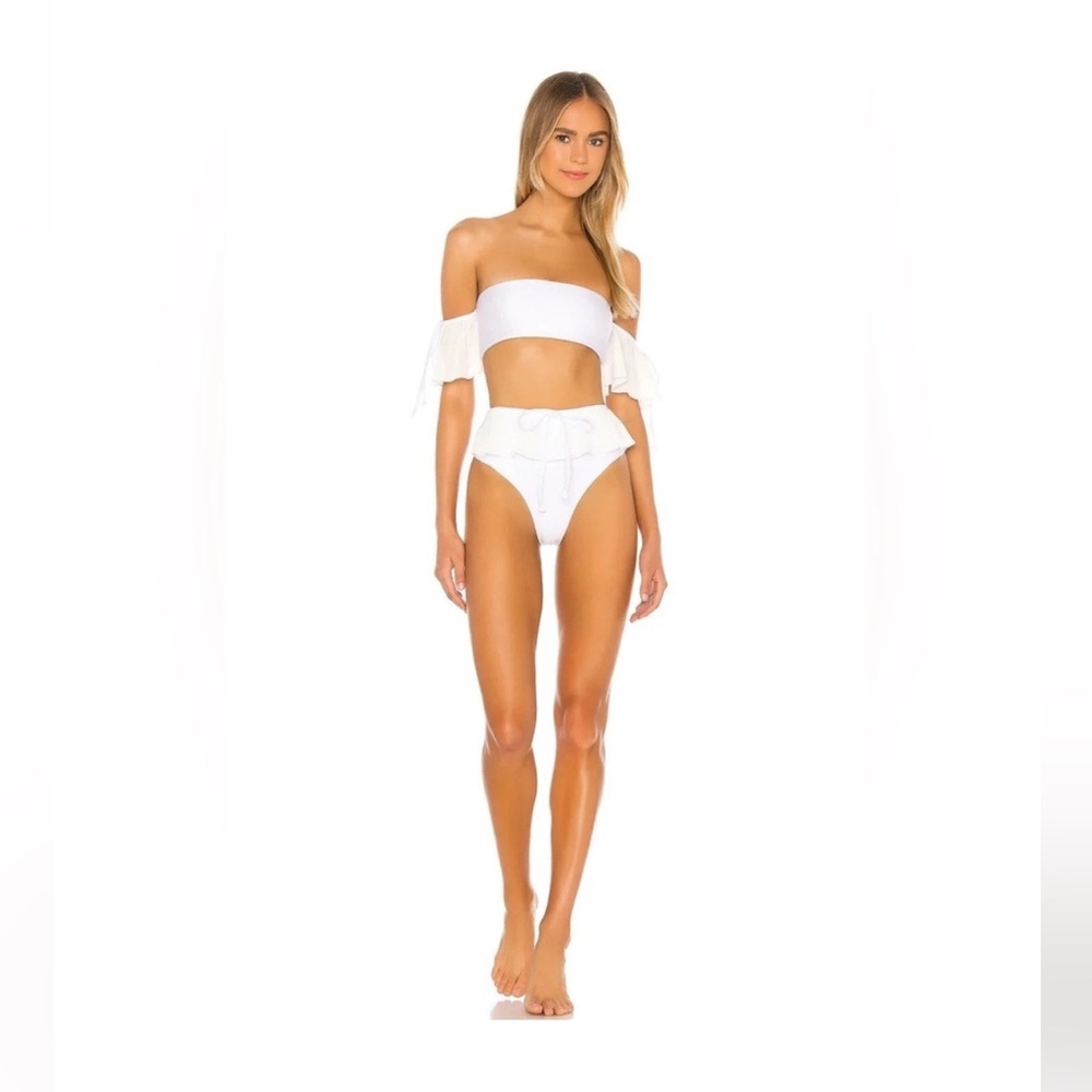 Tularosa Kimber White Off-Shoulder Bikini Set size small